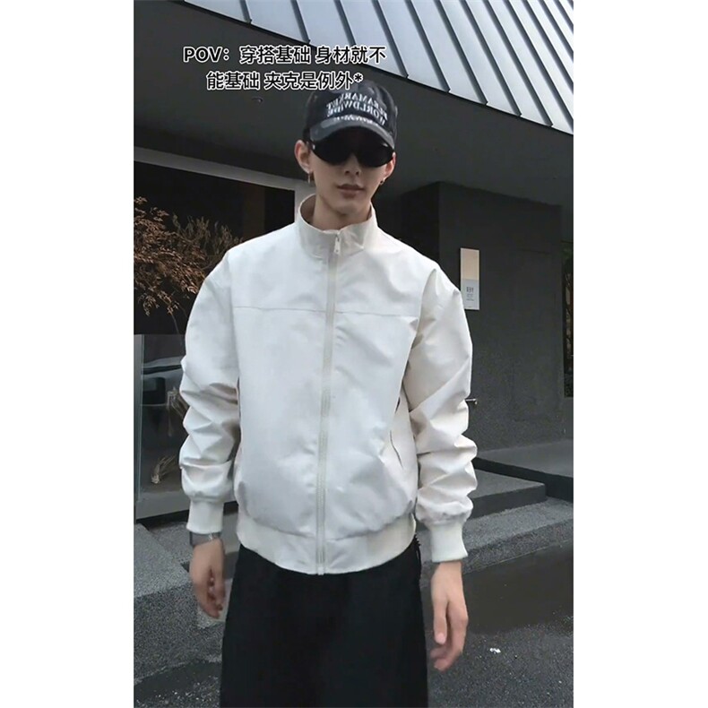 26春装新款美拉德立领飞行夹克boxy廓形休闲百搭外套上衣JK6500,男装夹克,电商A486-1