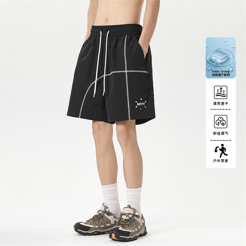 2025夏季新款无影墙刺绣速干短裤M-5XLHK25533-特P25，男装休闲裤，电商A022