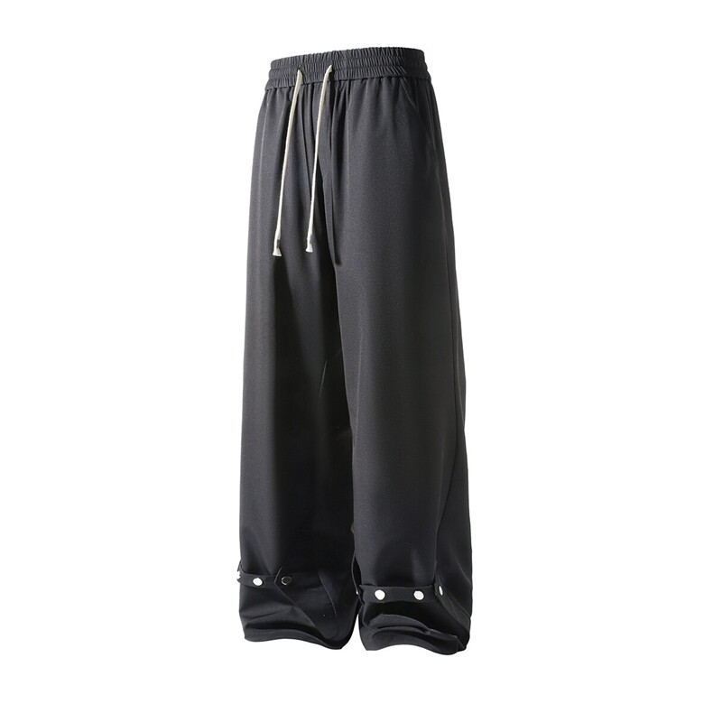 冰丝金属合扣百搭休闲裤 K013立体92%聚酯纤维8%氨纶(S-2XL)TP25图片