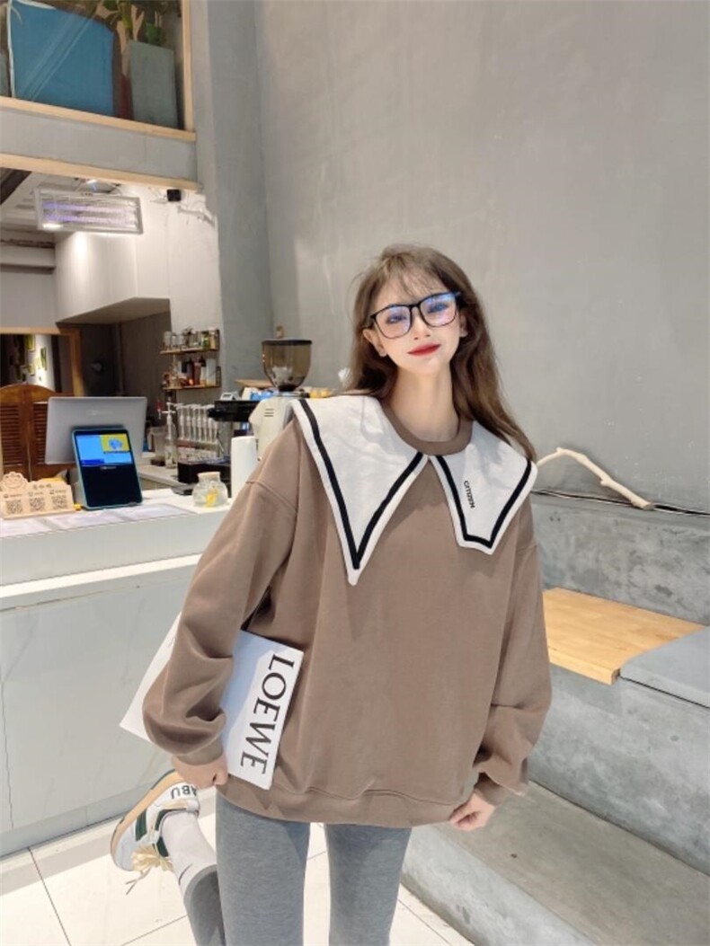 冬季新款宝宝绒卫衣学院风，女装卫衣/绒衫，著朴