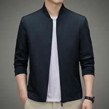 立领外套春秋季男装2023年新款商务休闲中年茄克衫男士夹克，男装夹克，电商B212（原钱塘6029）