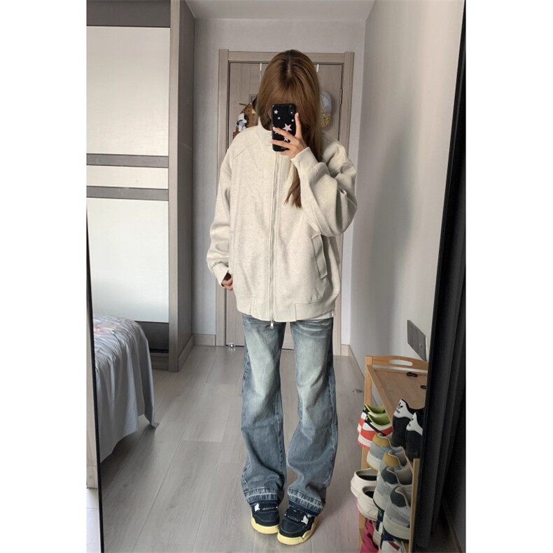 【有货】立领运动美式重磅开衫卫衣男女情侣夹克外套8154CC-特P73,男装夹克,星座1007（原301D）