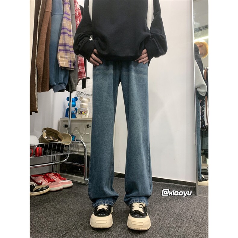 XZ616秋冬季新款重磅宽松微喇百搭纯色休闲牛仔裤TY971P45控58,男装牛仔裤,星座512A（原616）