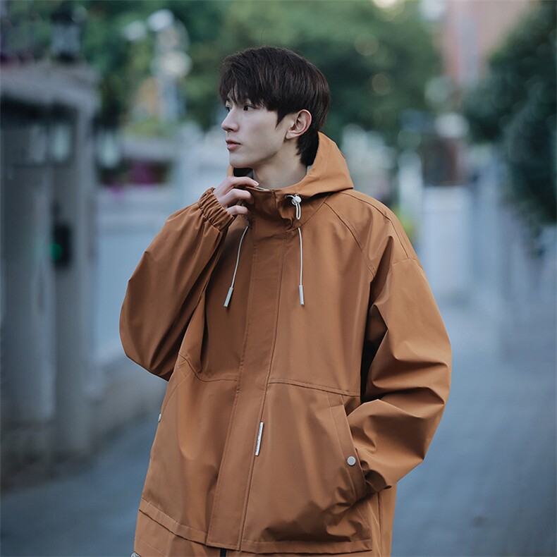 XZ214-8JK9958P85新款港风连帽夹克宽松百搭冲锋衣外套,男装夹克,星座1204-3