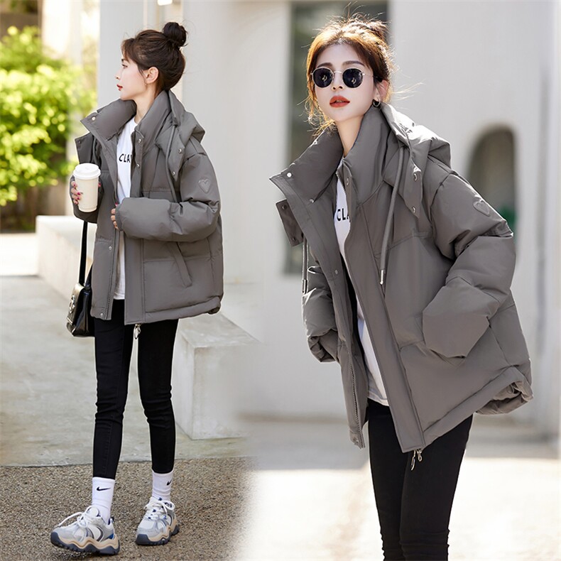 现货羽绒服女2024年冬季新款女装时尚休闲拼接撞色冬季保暖外套，女装羽绒服，关键词