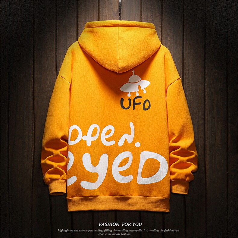 木板秋冬新款情侣连帽百搭潮印花卫衣宽松版男A090-WY50-P65限88,男装卫衣,电商A089-1