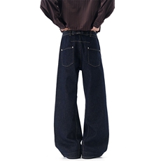 【现货】XZ1218BKN004特价P52美式水洗直筒丹宁解构明线牛仔裤，男装牛仔裤，星座1218（原611-3）