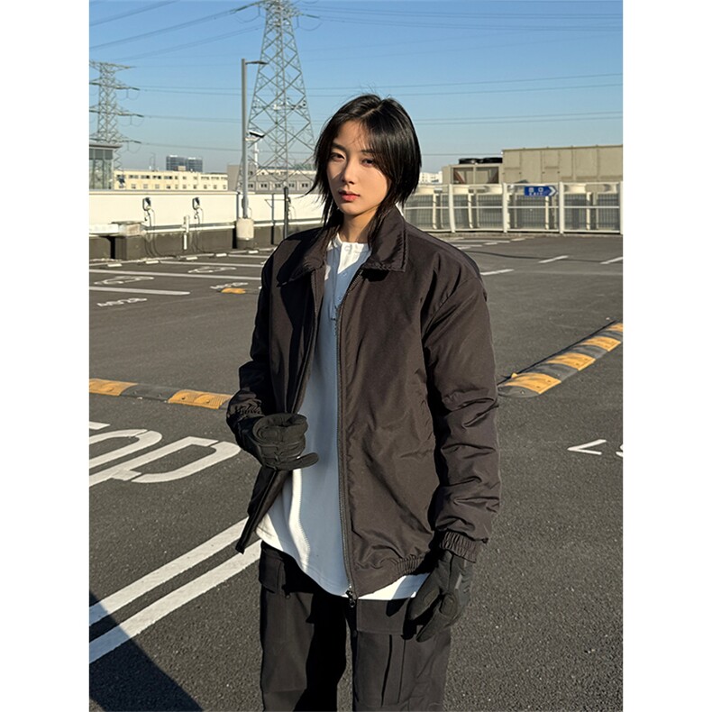 秋冬新款港风大码日系翻领保暖棉服男女潮XZ213-MF10-特P68控128,男装棉衣,星座213