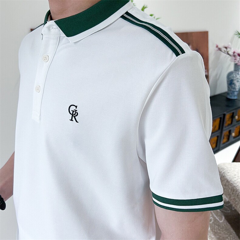 夏季翻领男生刺绣款肩带设计POLO衫A3104-P50,男装Polo衫,星座1012-1