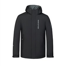 CB0007冬季男士派克服可脱卸兔毛内胆连帽中长款风衣P350图片