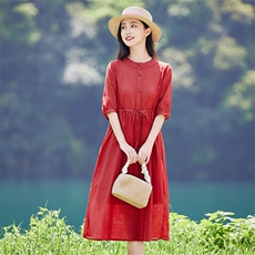 2026年夏季大摆型逛街沙滩约会城市通勤年会旅游街拍，女装连衣裙，江南依恋