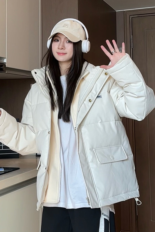 现货中性冬季宽松美式高街PU皮棉衣假两件外套XZ811A-MF120-P135,男装棉衣,星座811A