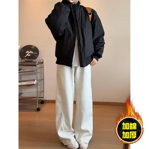 现货冬季美拉德立领飞行夹克廓形高街棒球服加棉加厚棉衣外套图片