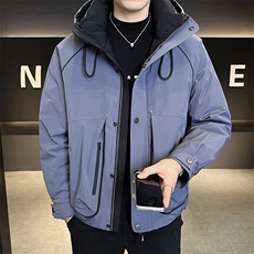 新标90白鸭绒2025年连帽时尚潮流保暖羽绒服男YR6070-P235，男装羽绒服，电商D240-242