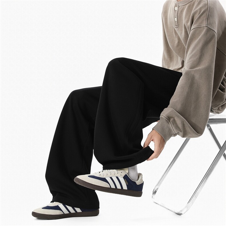 62棉华棉2025无影墙秋冬弯刀裤男士卫裤运动裤K071-特P35，男装休闲裤，电商042