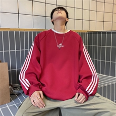 主推港风潮美式拼接织带绣花情侣卫衣运动外套男女G1061P48，女装短外套，电商A339