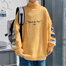 ！2023秋冬新款男士高领毛衣潮牌百搭针织衫上衣线衫M706P60，男装针织衫/毛衣，电商B220