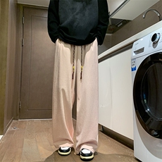 8XL-M特大码秋季新款垂感休闲裤男宽松直筒裤男裤拖地裤K940P40，男装休闲裤，电商D206-1