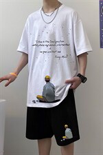 男士短袖t恤2023新款夏季搭配潮牌潮流运动套装A161-2-TZ07-P50，男装休闲套装，电商A161-2