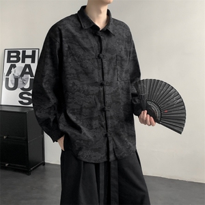 2025秋冬新款 灯芯绒 清明上河图 新中式盘扣唐装汉服 2535-P60图片