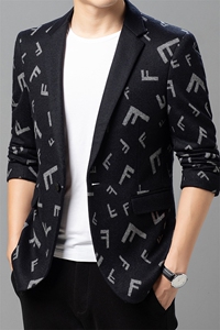 新款男秋季休闲中年男款羊毛外套秋款羊毛西服上衣ASD588138-P270图片
