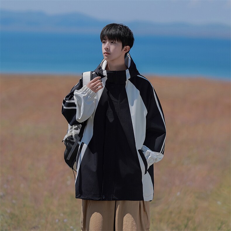 815A-MJ78362-65特春秋装新款拼接登山服三防冲锋衣外套夹克,男装夹克,星座815A