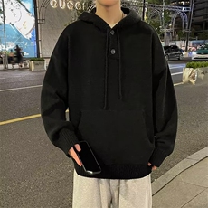 连帽毛衣男士2024新款日系大码复古慵懒软糯针织衫外套6515P56，男装针织衫/毛衣，星座410-2