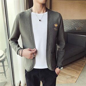 春款店主风高品质百搭小雏菊绣花开衫毛衣针织长袖外搭 V1015-P78图片