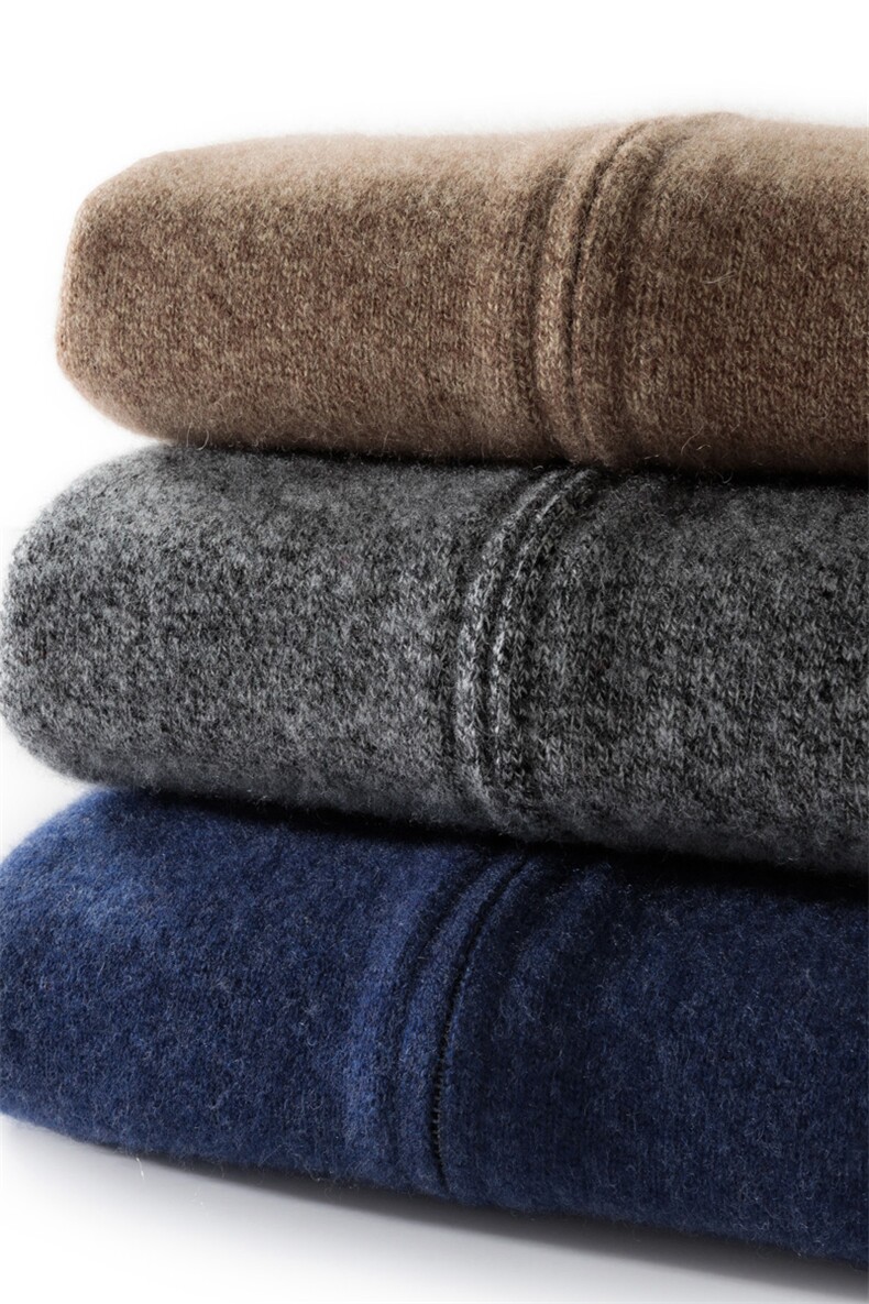 男士立领毛衣秋冬季新款舒适潮流时尚百搭宽松羊绒开衫,男装羊绒开衫,忠诺羊绒高端店