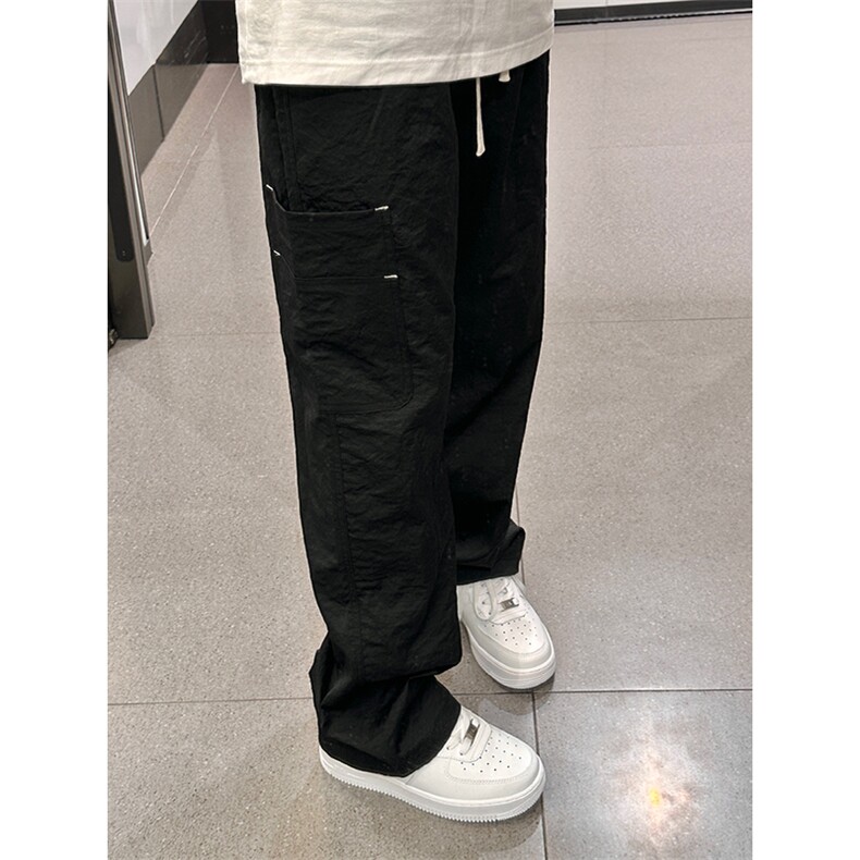 港风大码宽松休闲裤薄款长裤直筒裤工装裤A014-DY25090-P45控68,男装工装外套,电商A014