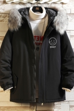 MM48072-P130冬季大毛领衣男士大码加厚袄男服砖墙，男装棉衣，电商A040A