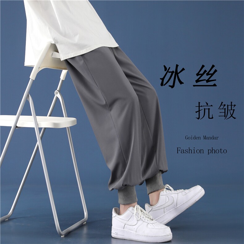 夏季薄款冰丝休闲裤男2023年新款男士韩版潮流裤子  2026-特批20图片