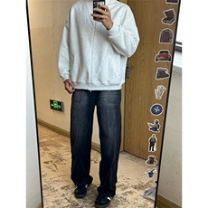 灰色半高领卫衣字母印花痞帅套头外套WY097特P48，女装短外套，星座908-1