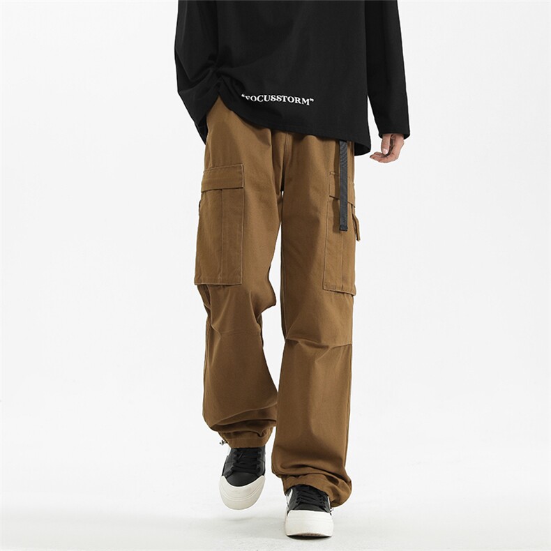 美式潮牌工装裤男纯棉高品质宽松褶皱阔腿裤G806P55限79,男装工装外套,星座914-1