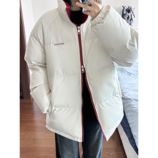 冬季新款港风潮牌男女立领保暖棉服面包服XZ213-7366-P108控128，男装棉衣，星座213