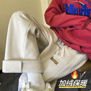 冬季加绒加厚休闲裤 男女宽松保暖裤 kk346 p55图片