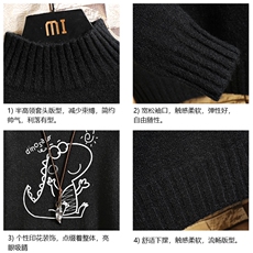 M18172-P45加绒款-P65半高领毛衣男士大码针织衫男毛线衣男砖墙，男装针织衫/毛衣，电商A040A