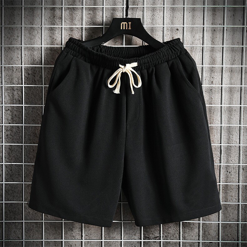 MK37099-P15冰丝短裤男士大码宽松休闲五分裤男运动中裤网格挂拍,男装休闲裤,电商A040A