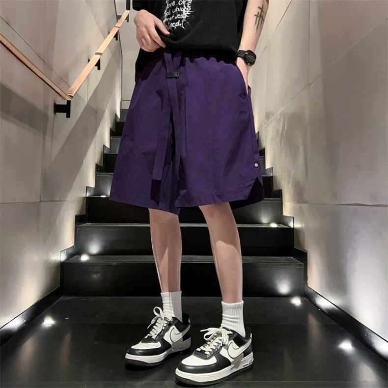 冰丝短裤男士夏季新款速干工装五分大裤衩美式宽松休闲运动中裤子图片