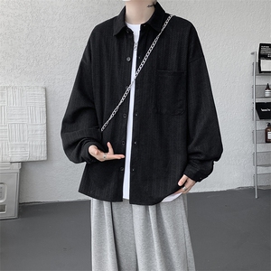 衬衫男秋季新款港风宽松大码雪尼尔长袖衬衣CS7008-P39图片