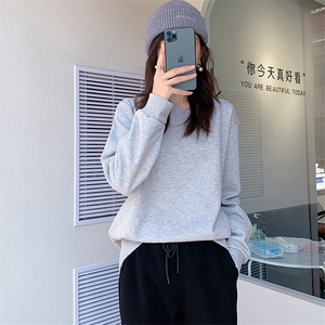 加绒圆领宽松舒适水洗不掉色保暖卫衣2024年秋季男女通用图片