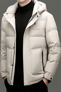 男装羽绒服YR8612新品主推95绒帽款面包服雪*飞活帽斜纹提花面料图片