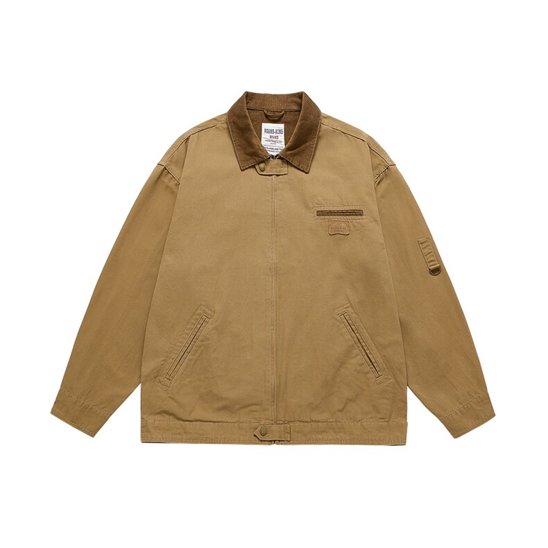 秋季新款宽松工装大码水洗撞色休闲夹克外套 N5509 /P120图片