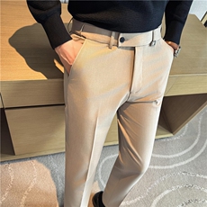 高品质隐形松紧腰~内置防滑条~金属装饰~修身西装长裤XK7055-P73，男装西服套装，电商A213