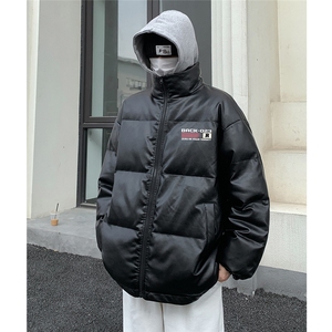 港风23新款冬季时尚百搭宽松PU皮棉服外套MY6456P115控158图片