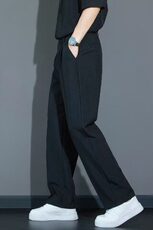 GX5021P45日系港风宽松直筒休闲裤韩版轻熟风纯色小香风西裤男，男装西裤，星座1108-5
