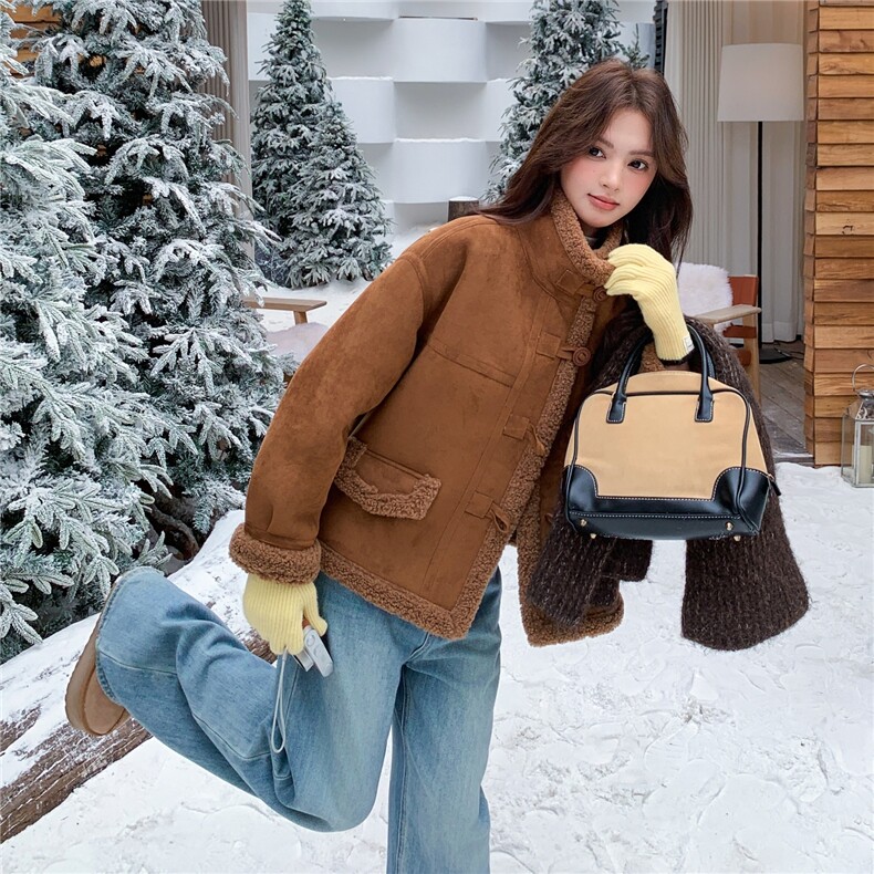 宽松款皮毛一体外套--2B115--8868--P185--K268,女装皮草,2B115
