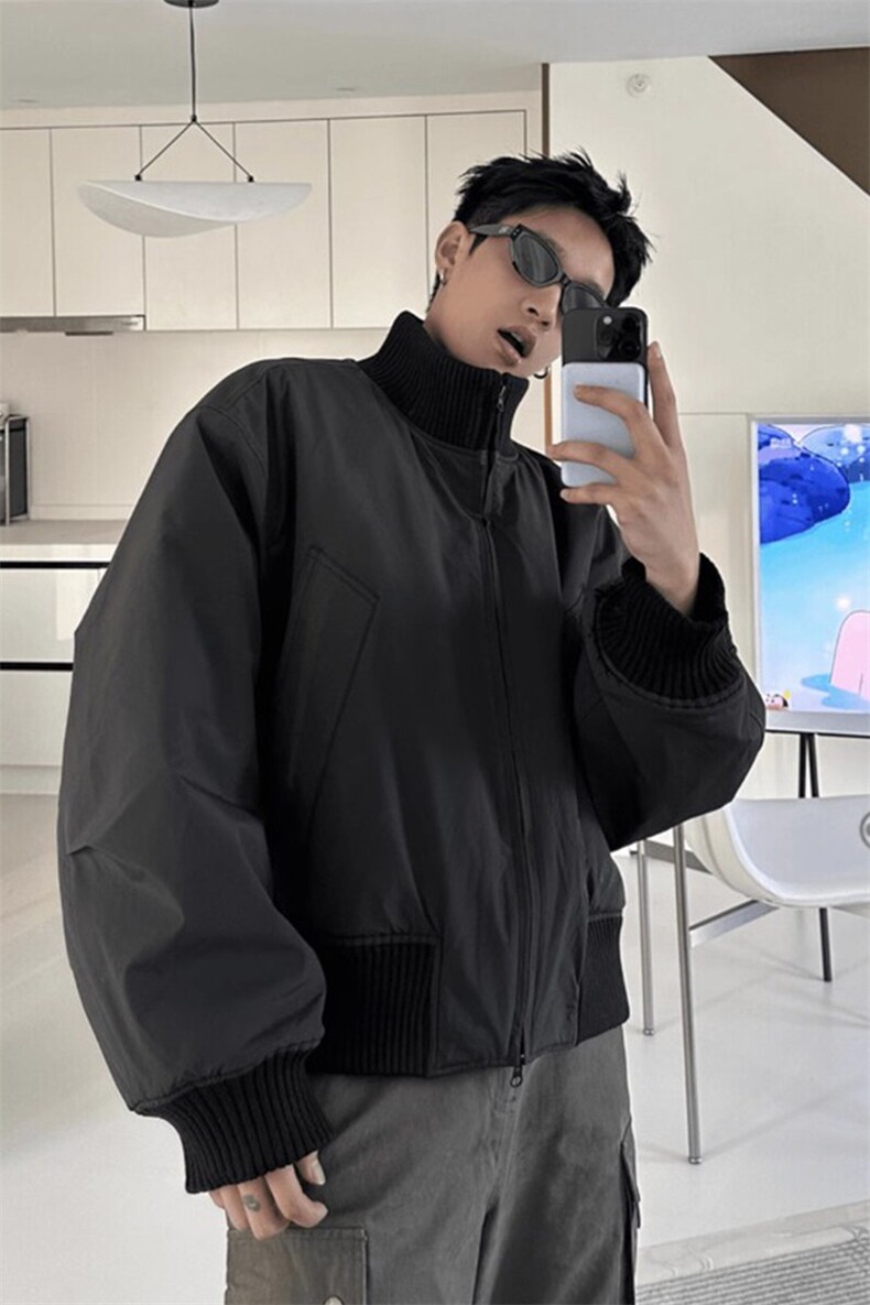 【有货】立领棒球服棉服面包服廓形飞行员高级外套MY8210特P96,男装棉衣,星座908-1