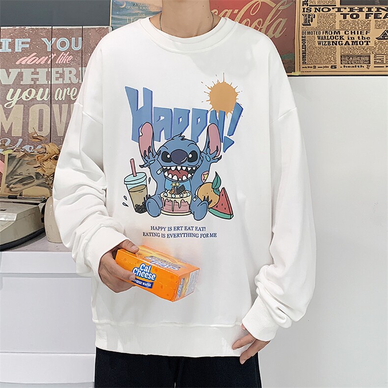 S6077-P35加绒-P40春季圆领卫衣男大码韩版宽松长袖外套男,男装卫衣,电商A040