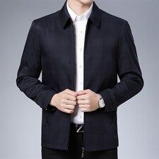 秋新款外套夹克衫薄款中老年男士休闲拉链爸爸装夹克ZL2025-P135,男装夹克,电商B212（原钱塘6029）